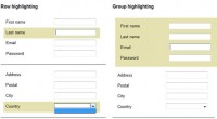 form Context highlighting using jQuery