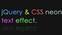 Neon Text Effect With jQuery & CSS