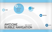 jQuery Super Cool Bubble Navigation