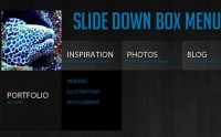 jQuery and CSS3 Awesome Slide Down Box Menu