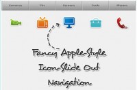 nice Apple-Style Icon Slide Out Navigation with CSS and jQuery