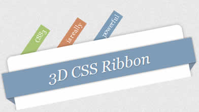 Depth And Nice 3D Ribbons Only Using CSS3