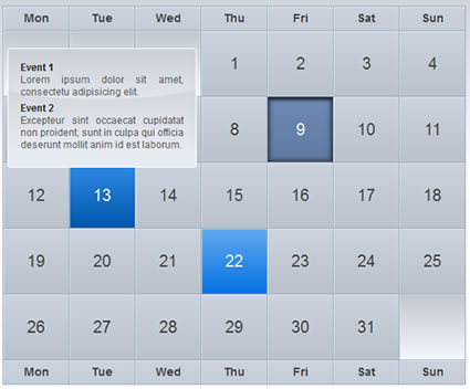 astonishing iCal-like calendars with jQuery