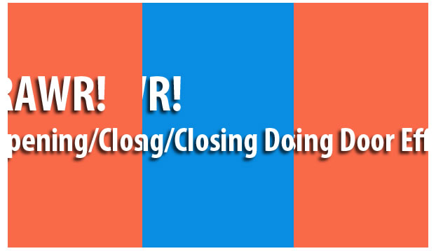 jQuery images opening and closing door effect