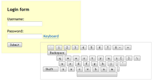 Simple jQuery Virtual Keyboard Effect