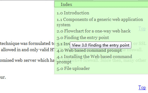  Web Page Content Indexer scroll with jQuery Plugin