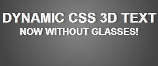 Pure CSS3 simple 3D text effect