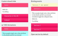 jQuery Collapsible Content accordion plugin