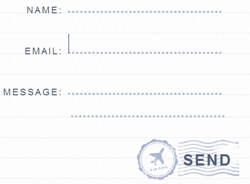 Stylish Handwritten Letter Style jQuery Form