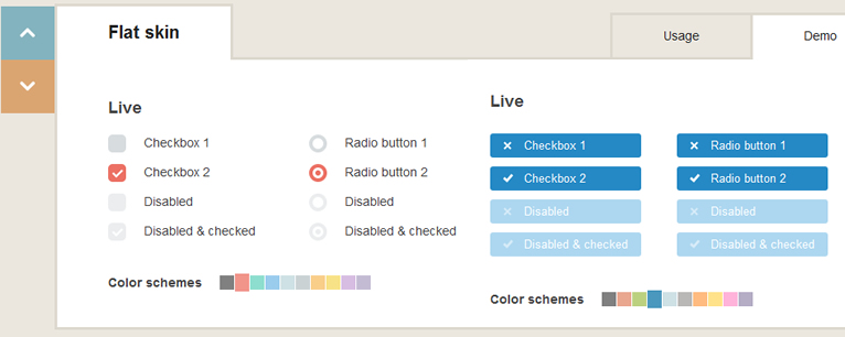 jQuery customizable checkboxes and radio buttons